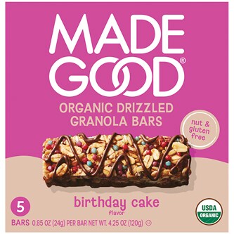 Made Good Chocolate Drizzled Granola Bars, Birthday Cake