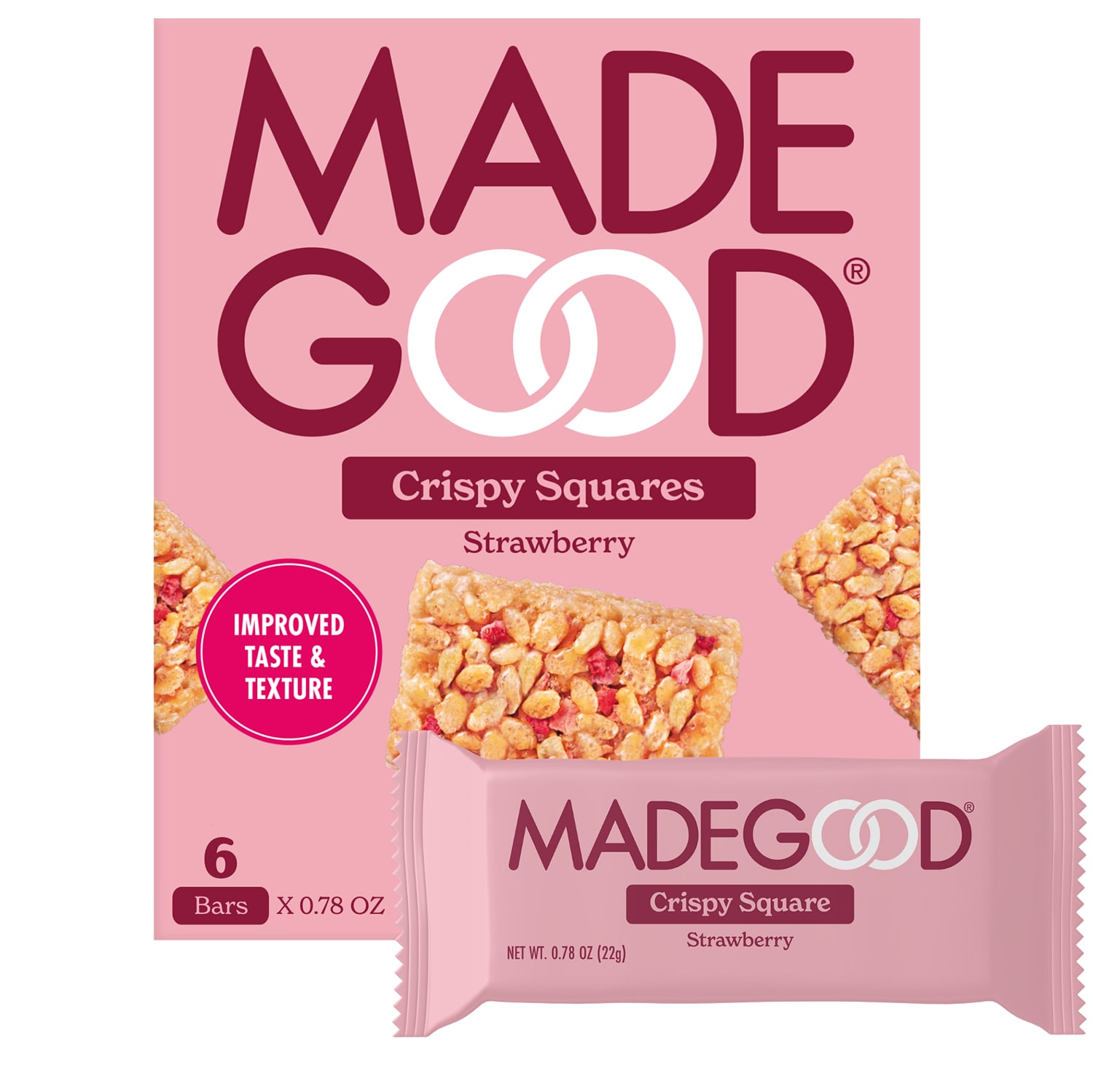 Made Good Crispy Squares, Strawberry