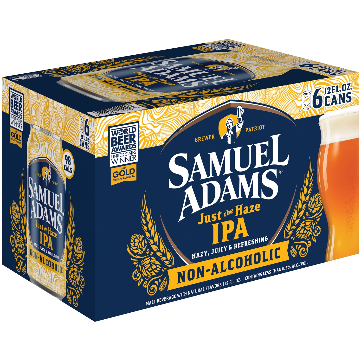 Samuel Adams Just the Haze Non-Alcoholic IPA, Cans