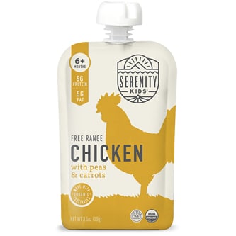 Serenity Kids Baby Food Free Range Chicken with Organic Peas & Carrots