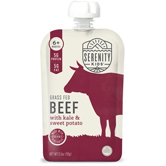 Serenity Kids Baby Food, Grass Fed Beef with Organic Kale & Sweet Potato