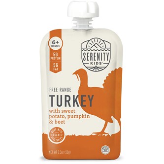 Serenity Kids Baby Food Free Range Turkey with Organic Sweet Potato, Pumpkin & Beet
