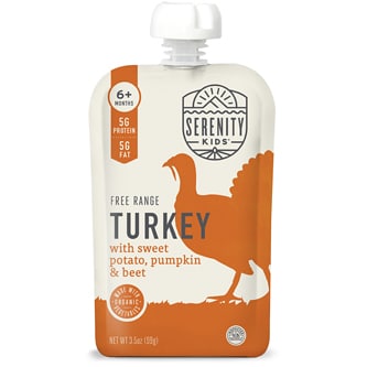 Serenity Kids Baby Food Free Range Turkey with Organic Sweet Potato, Pumpkin & Beet
