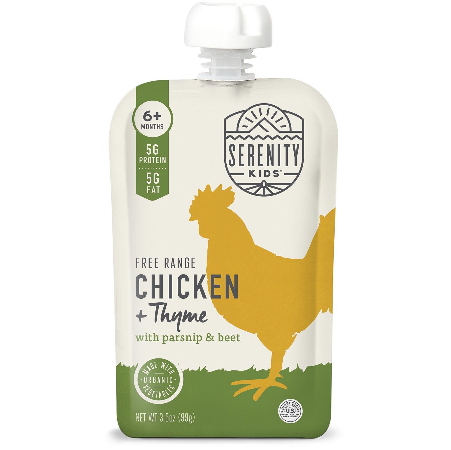Serenity Kids Baby Food Free Range Chicken + Thyme with Organic Parsnip and Beet