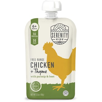 Serenity Kids Baby Food Free Range Chicken + Thyme with Organic Parsnip and Beet