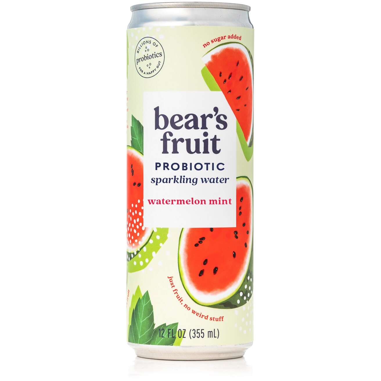Bear's Fruit Probiotic Sparkling, Watermelon Mint, Can