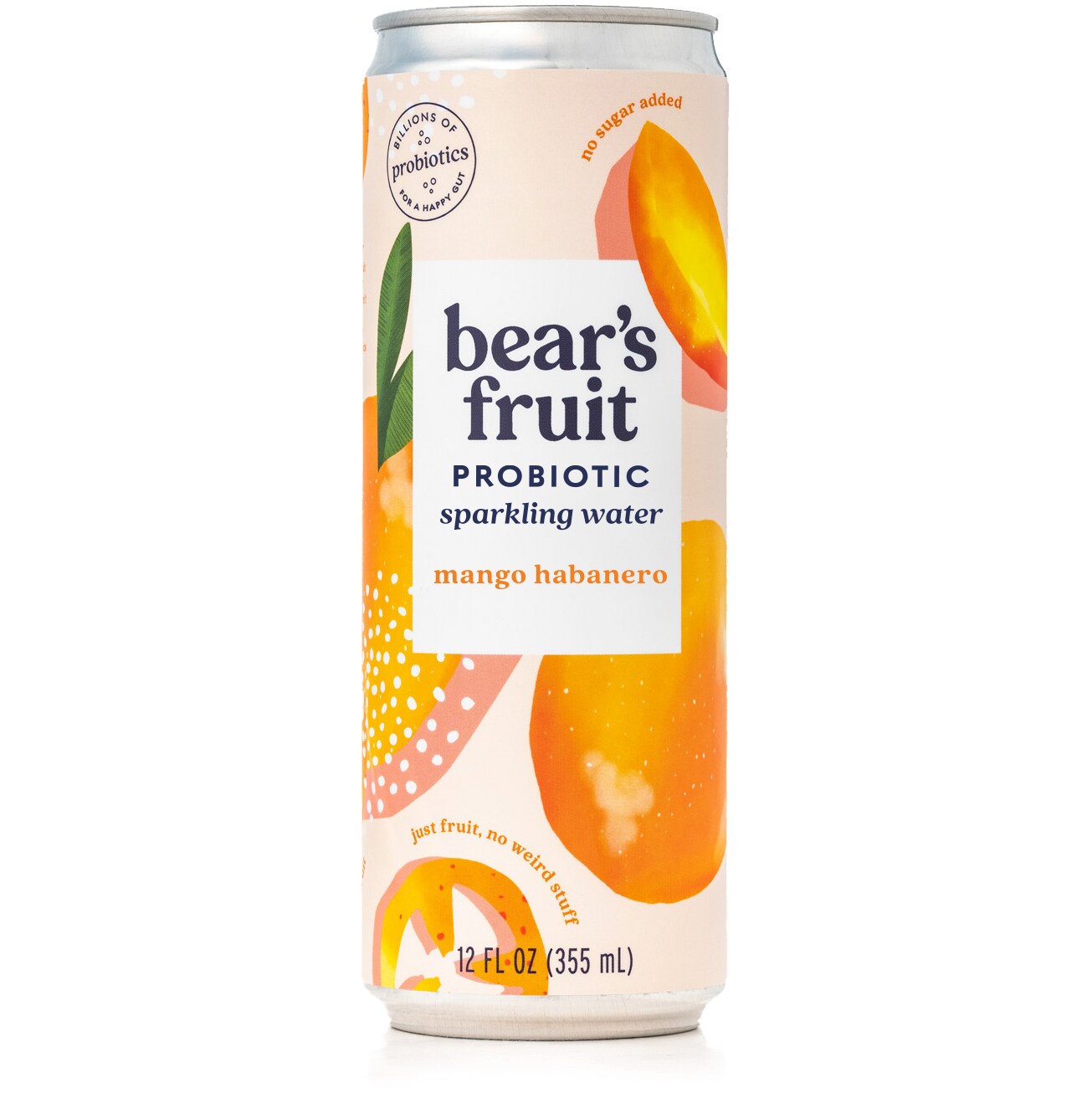 Bear's Fruit Probiotic Sparkling, Mango Habanero, Can