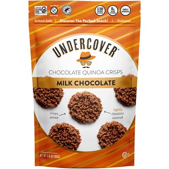 Undercover Chocolate Quinoa Crisps, Milk Chocolate