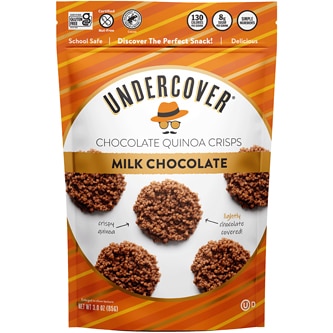 Undercover Chocolate Quinoa Crisps, Milk Chocolate
