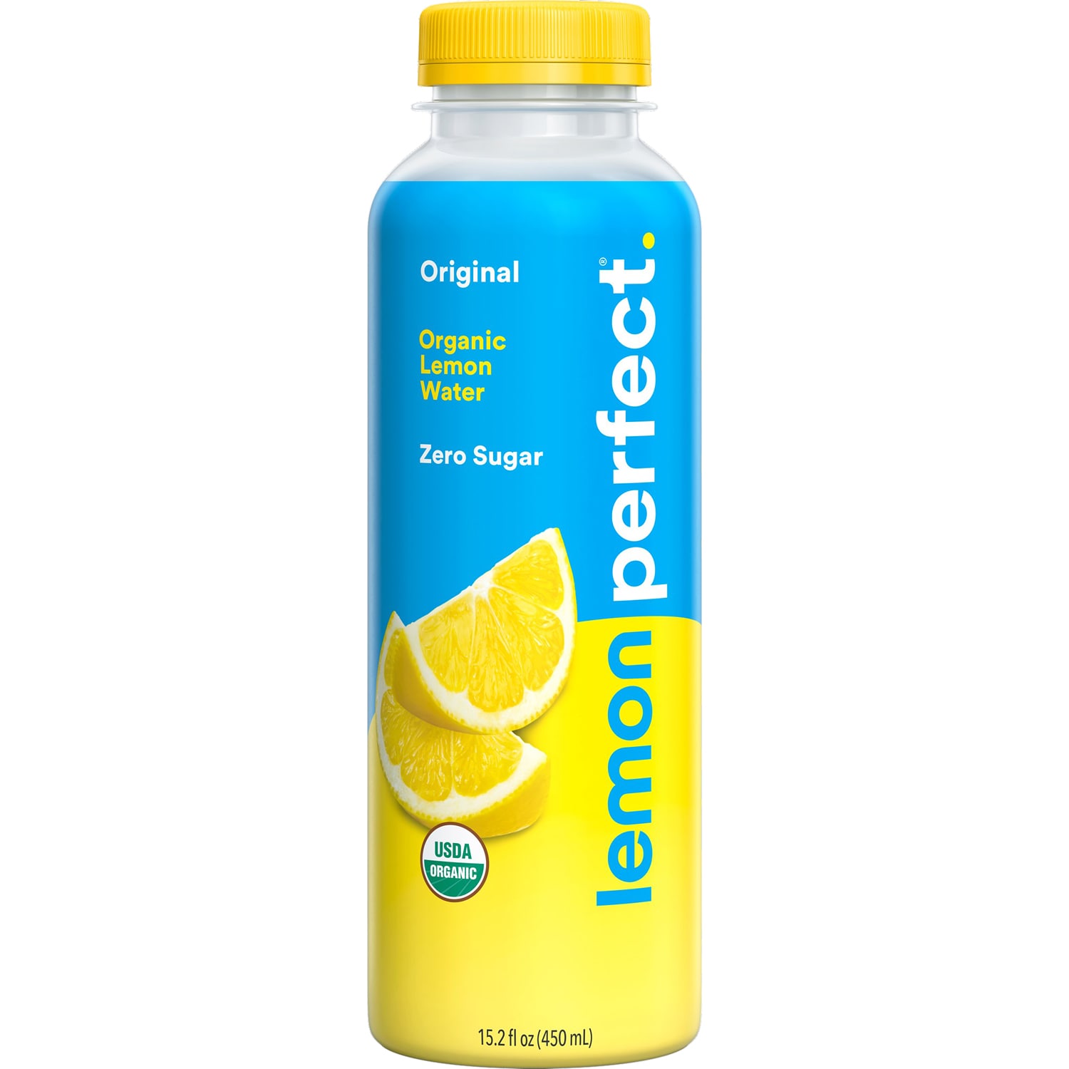 Lemon Perfect Zero Sugar Organic Lemon Water, Original Lemon, Plastic Bottle