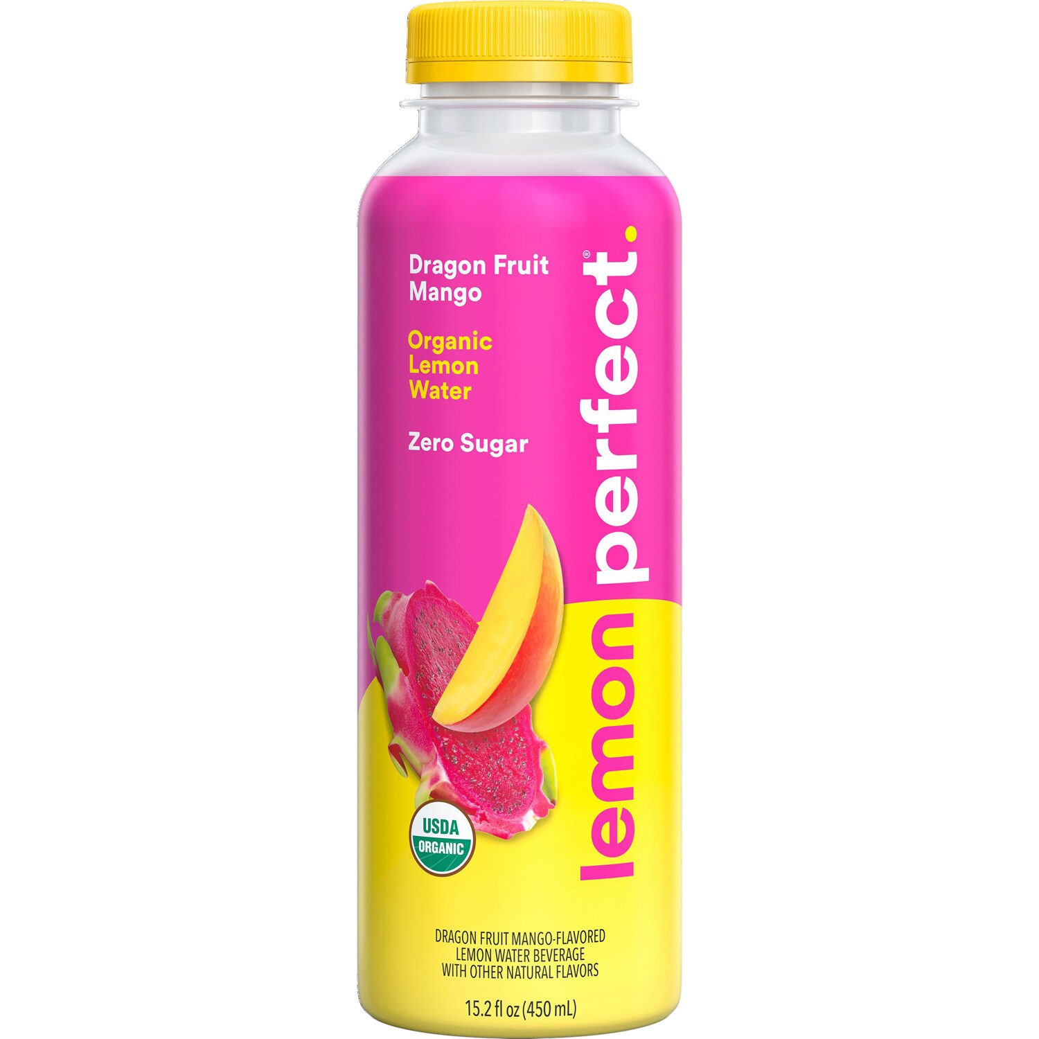 Lemon Perfect Zero Sugar Organic Lemon Water, Dragon Fruit Mango, Plastic Bottle