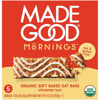 Made Good Mornings Soft Baked Oat Bars, Cinnamon Bun