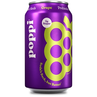 Poppi Prebiotic Soda, Grape, Can