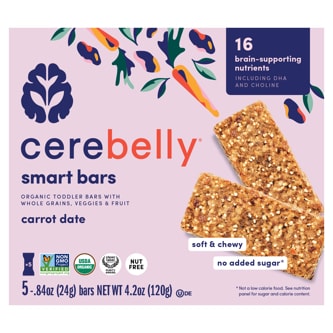 Cerebelly Organic Smart Bars, Carrot & Date