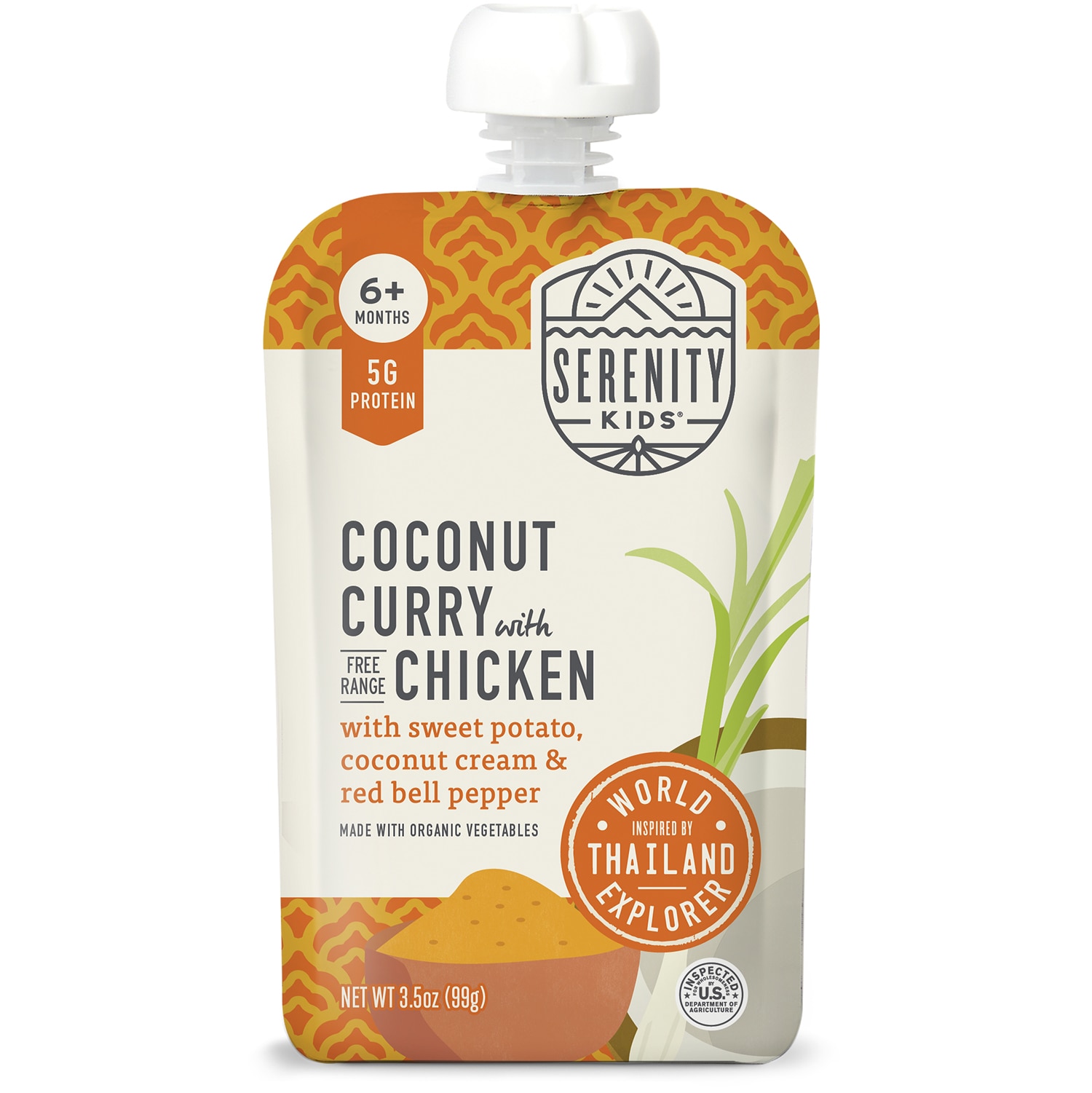 Serenity Kids World Explorers Baby Food Coconut Curry with Free Range Chicken and Organic Vegetables
