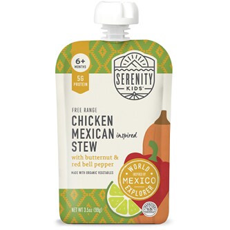 Serenity Kids World Explorers Baby Food Mexican Stew with Free Range Chicken and Organic Vegetables