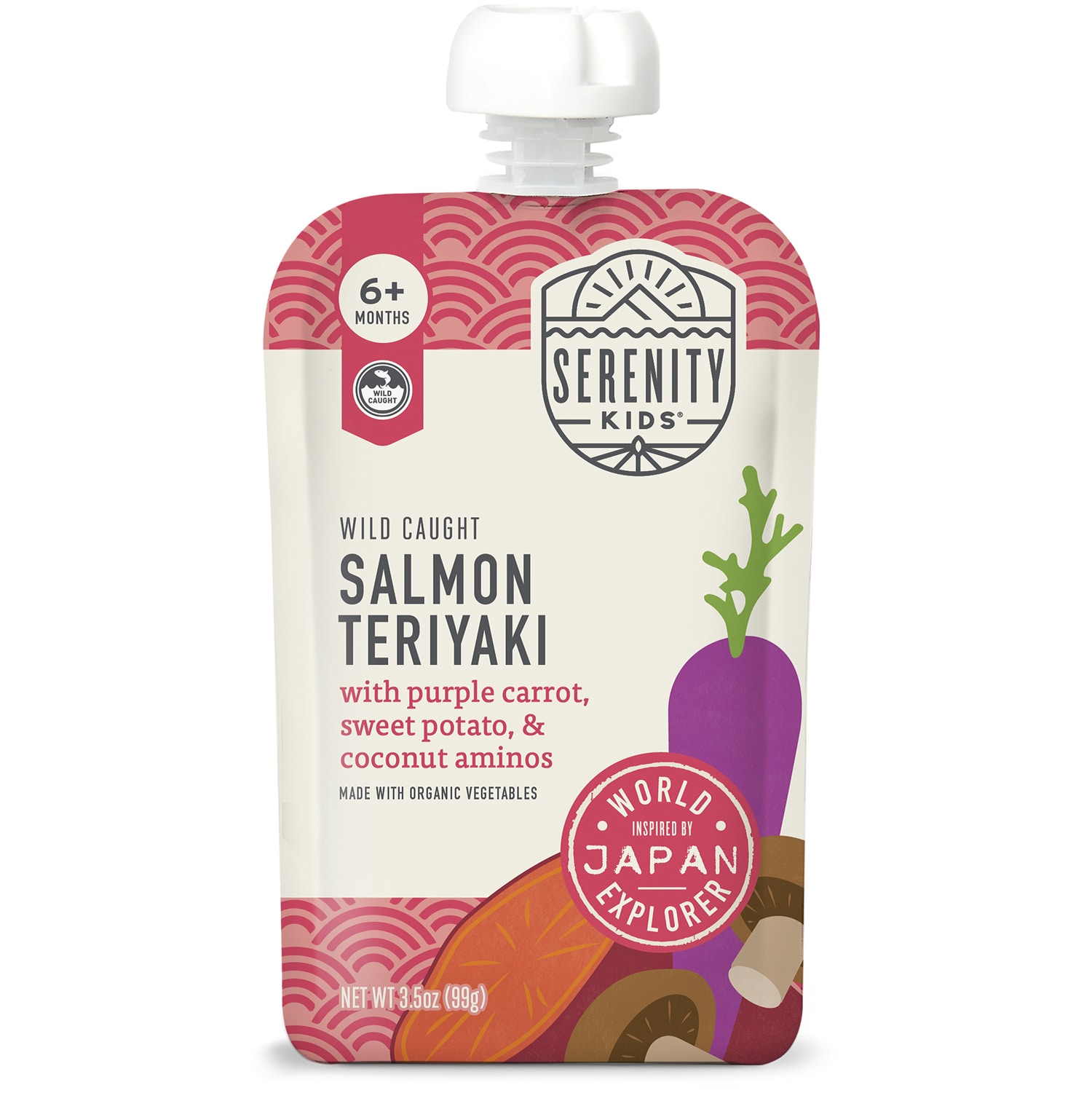 Serenity Kids World Explorers Baby Food Wild Caught Salmon Teriyaki with Organic Vegetables