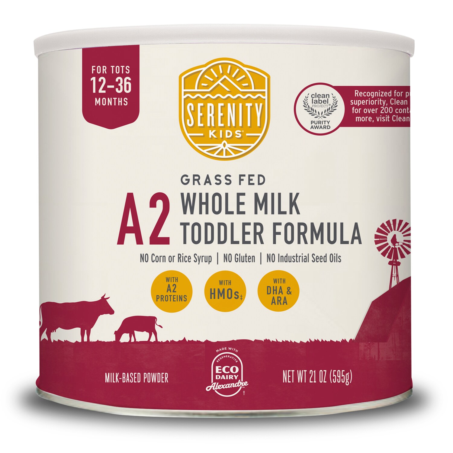 Serenity Kids A2 Grass Fed Whole Milk Toddler Formula