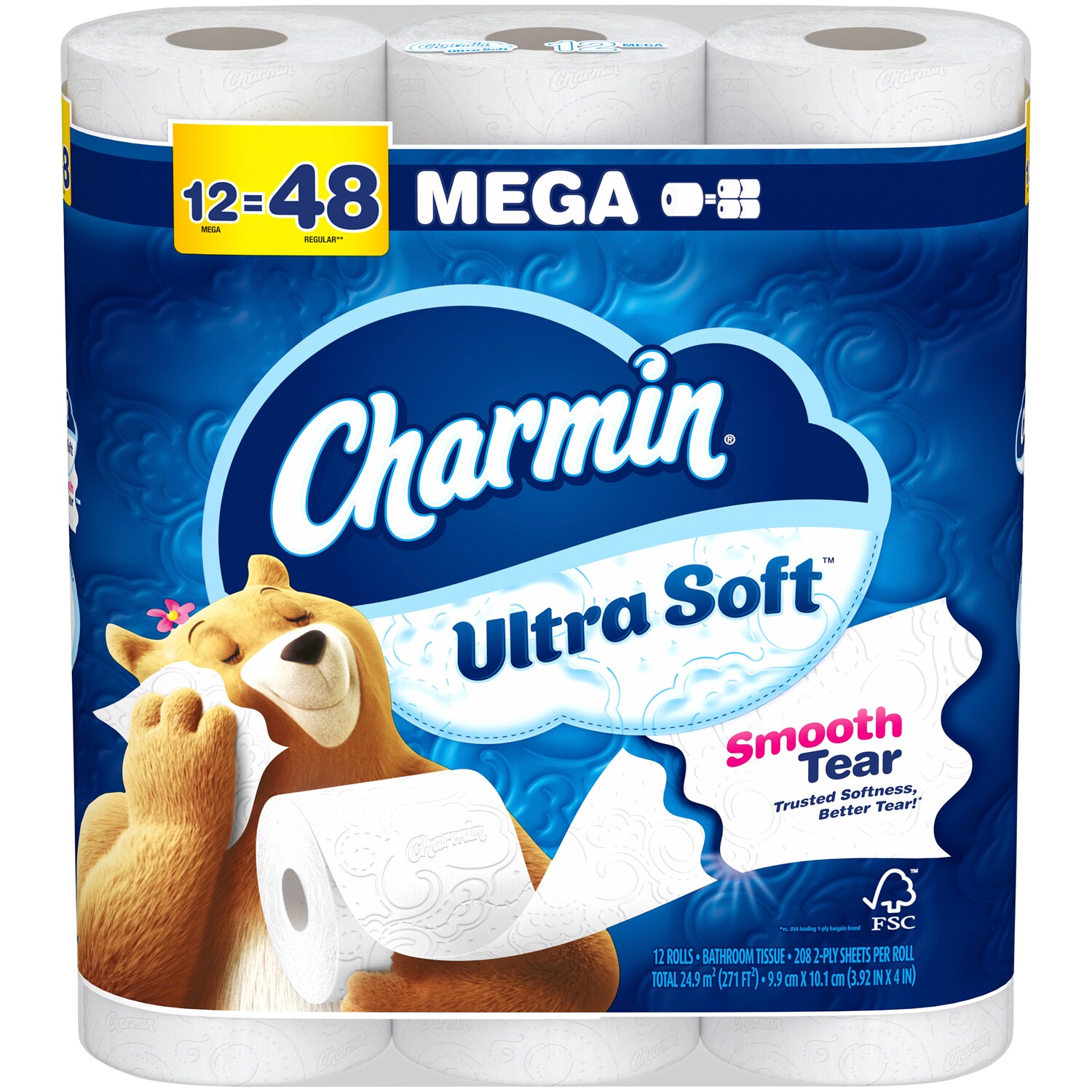 Charmin Ultra Soft 2-Ply Bathroom Tissue, Mega Rolls