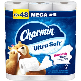 Charmin Ultra Soft 2-Ply Bathroom Tissue, Mega Rolls