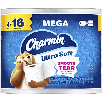 Charmin Ultra Soft 2-Ply Bathroom Tissue, Mega Rolls