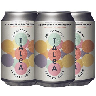 Talea Beer Co. Non-Alcoholic Strawberry Peach Guava Spritzy Sour, Cans