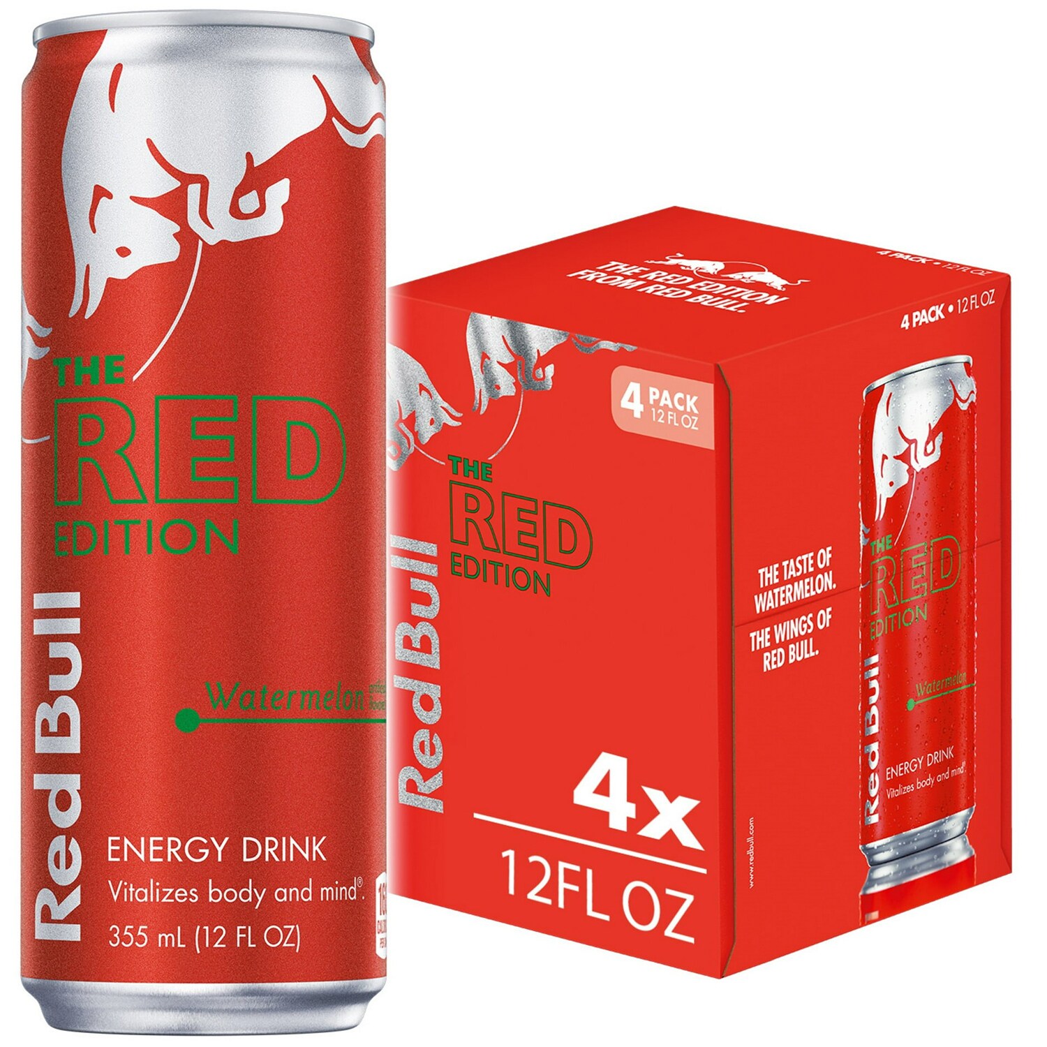 Red Bull Energy Drink, Red Edition, Watermelon, Cans