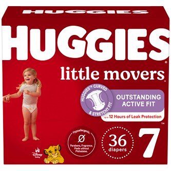 Huggies Little Movers Diapers, Size 7