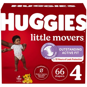 Huggies Little Movers Diapers, Size 4