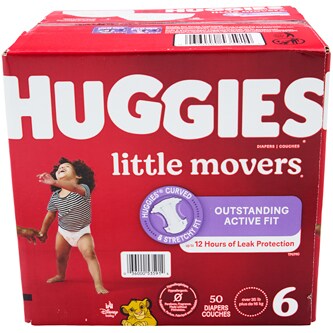 Huggies Little Movers Diapers, Size 6