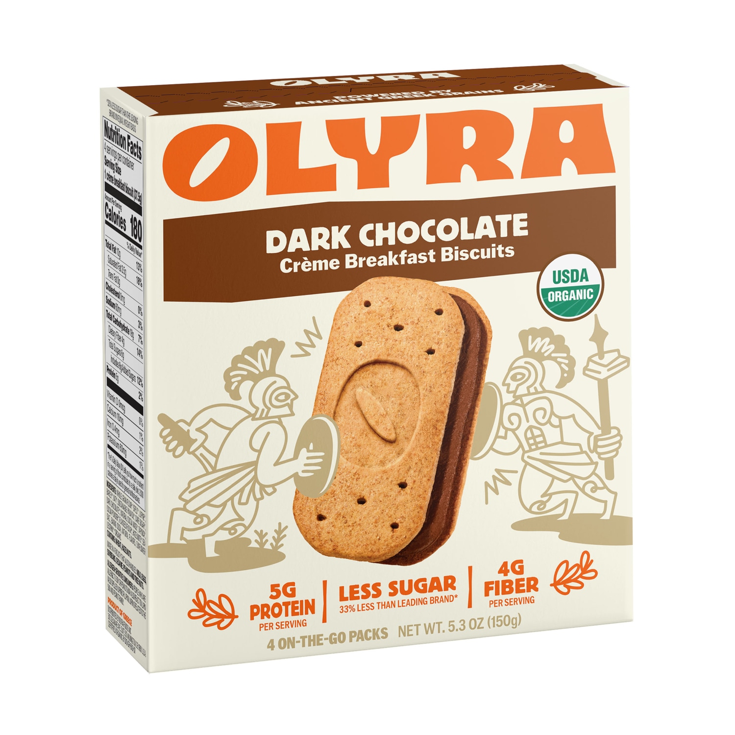 OLYRA Breakfast Biscuits, Dark Chocolate