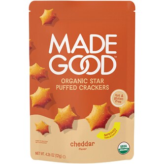 Made Good Star Puffed Crackers, Cheddar