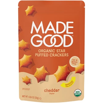 Made Good Star Puffed Crackers, Cheddar