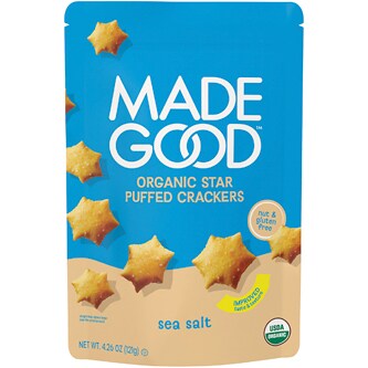 Made Good Star Puffed Crackers, Sea Salt