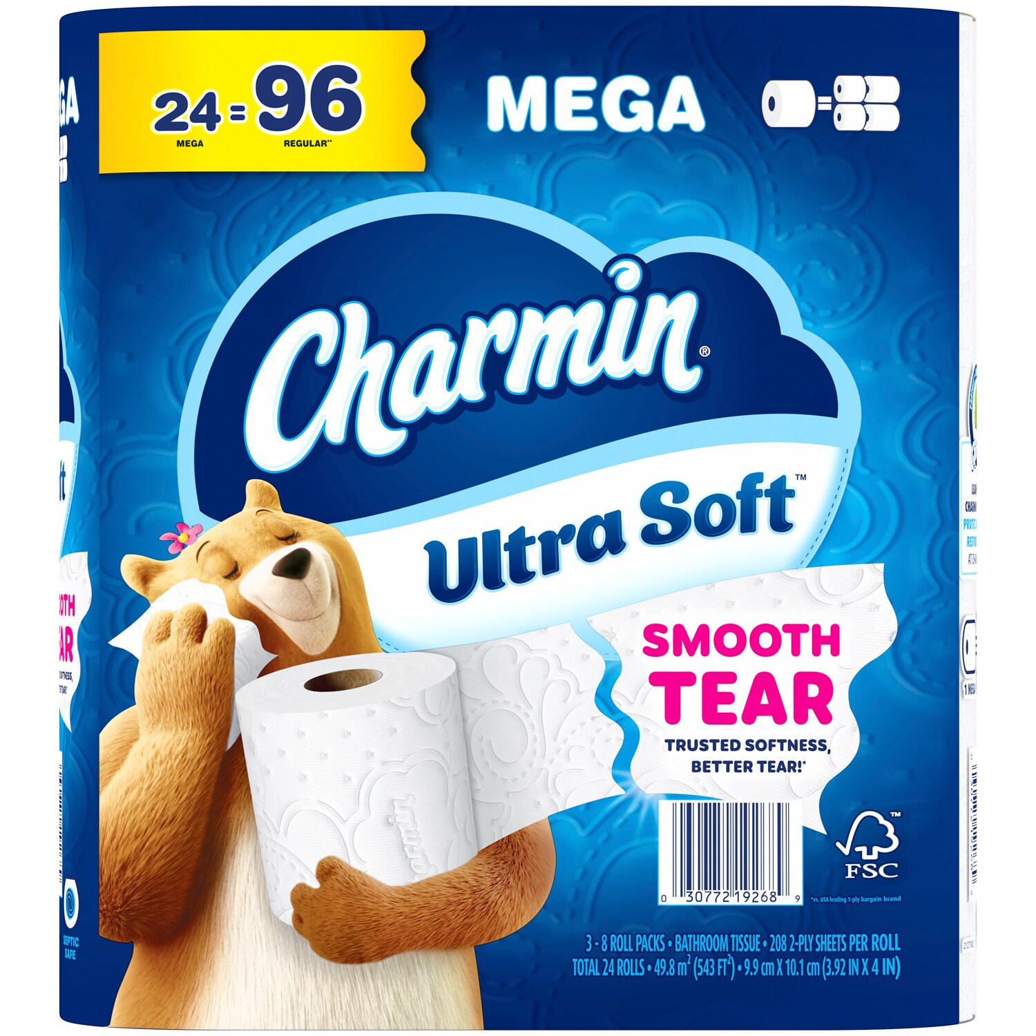 Charmin Ultra Soft 2-Ply Bathroom Tissue, Mega Rolls