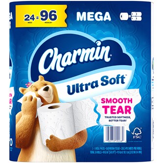 Charmin Ultra Soft 2-Ply Bathroom Tissue, Mega Rolls