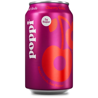 Poppi Prebiotic Soda, Cherry Cola, Can