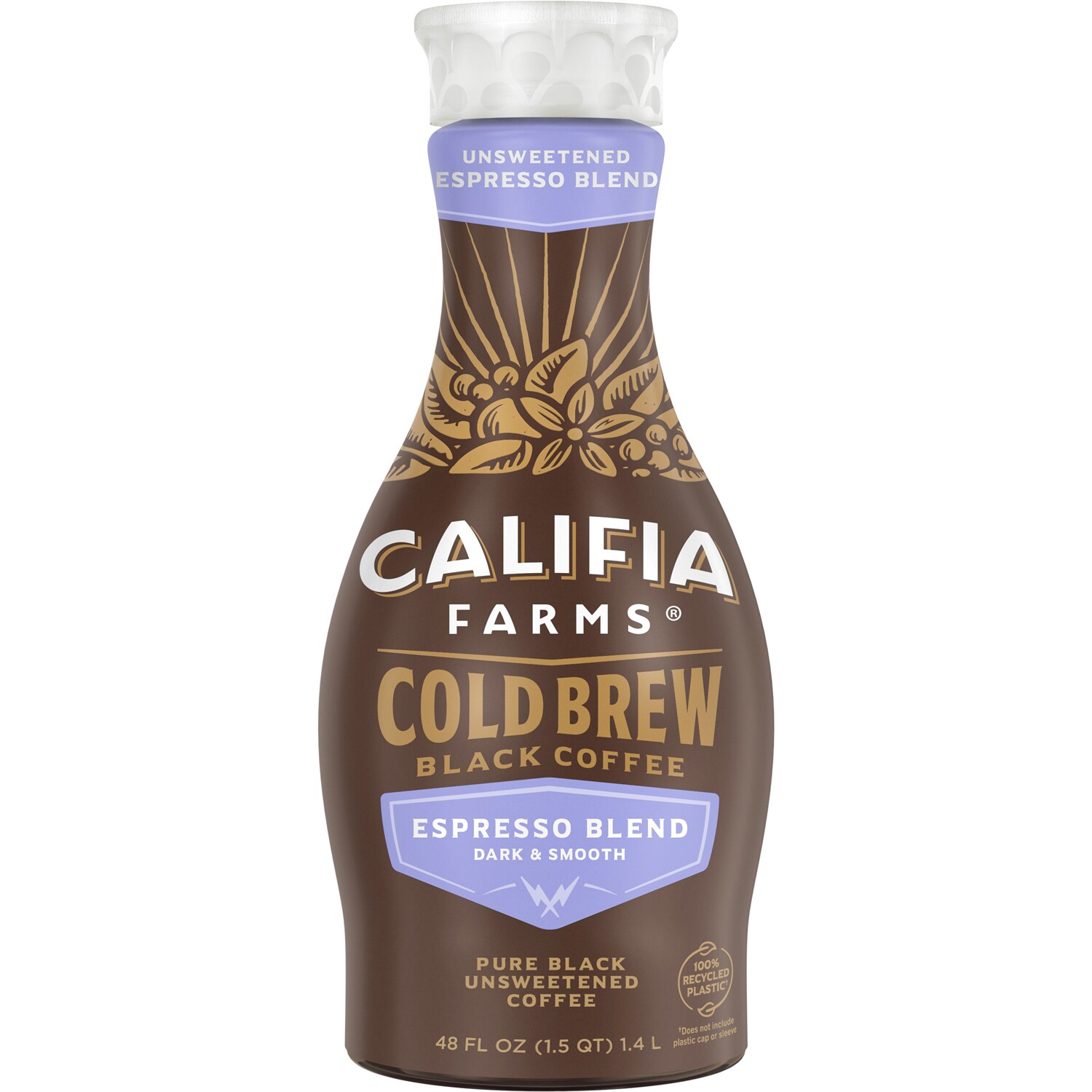 Califia Farms Cold Brew Coffee, Espresso Blend Unsweetened, Plastic Bottle