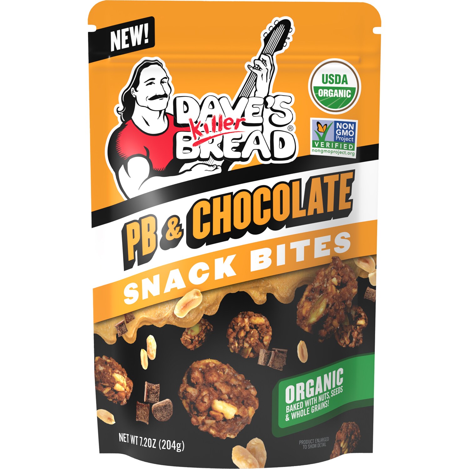 Dave's Killer Bread Organic Snack Bites, Peanut Butter Chocolate