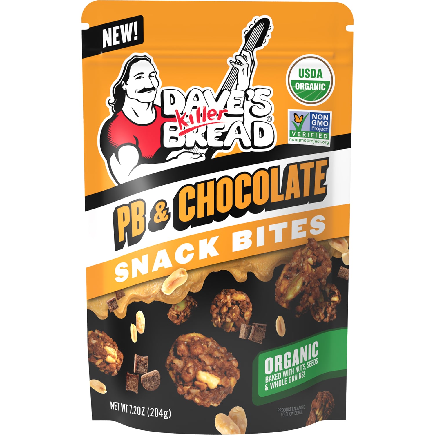 Dave's Killer Bread Organic Snack Bites, Peanut Butter Chocolate