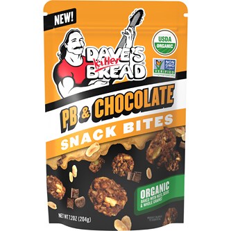 Dave's Killer Bread Organic Snack Bites, Peanut Butter Chocolate
