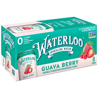 Waterloo Sparkling Water, Guava Berry, Cans