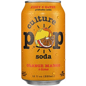 Culture Pop Probiotic Soda, Orange, Mango & Lime, Cans