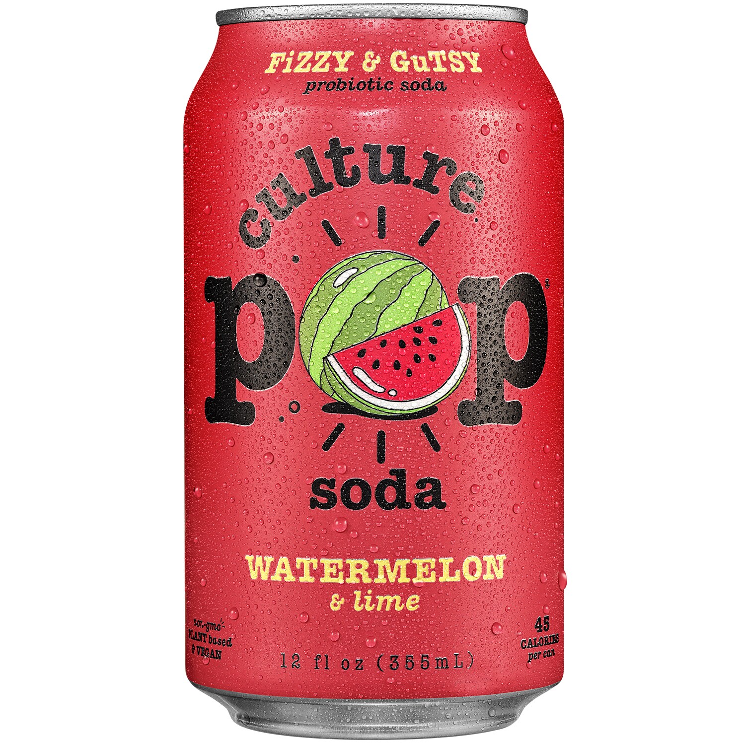 Culture Pop Probiotic Soda, Watermelon, Lime & Rosemary, Cans