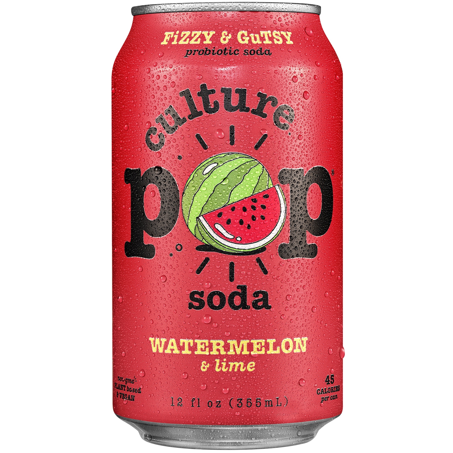Culture Pop Probiotic Soda, Watermelon, Lime & Rosemary, Cans