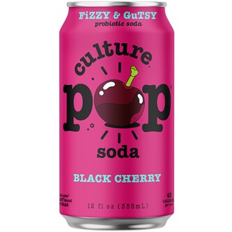 Culture Pop Probiotic Soda, Black Cherry, Cans