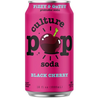 Culture Pop Probiotic Soda, Black Cherry, Cans