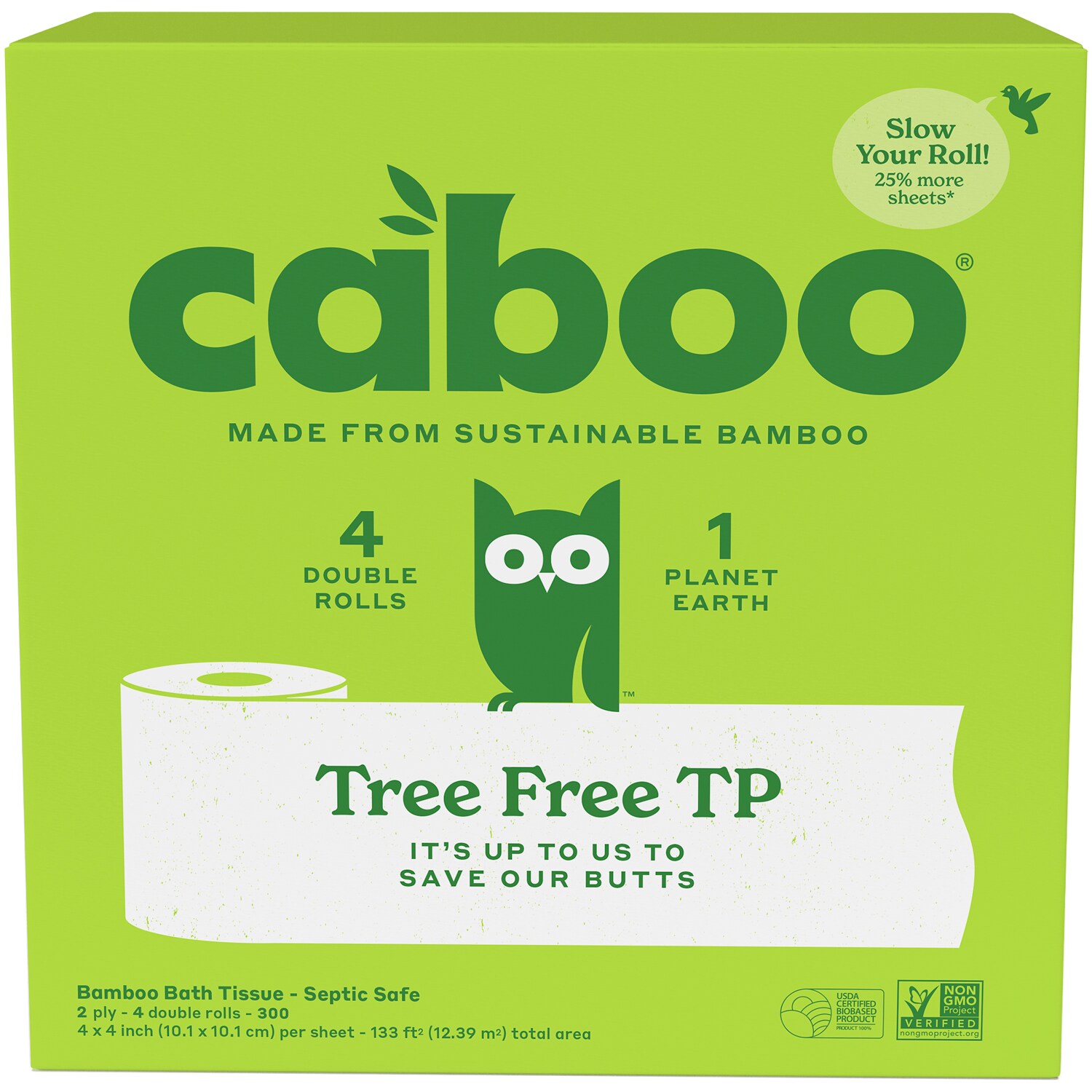 Caboo Sustainable Bamboo Tree-Free Bath Tissue