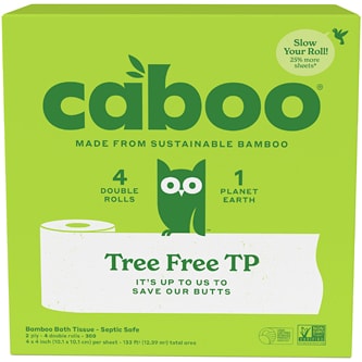 Caboo Sustainable Bamboo Tree-Free Bath Tissue