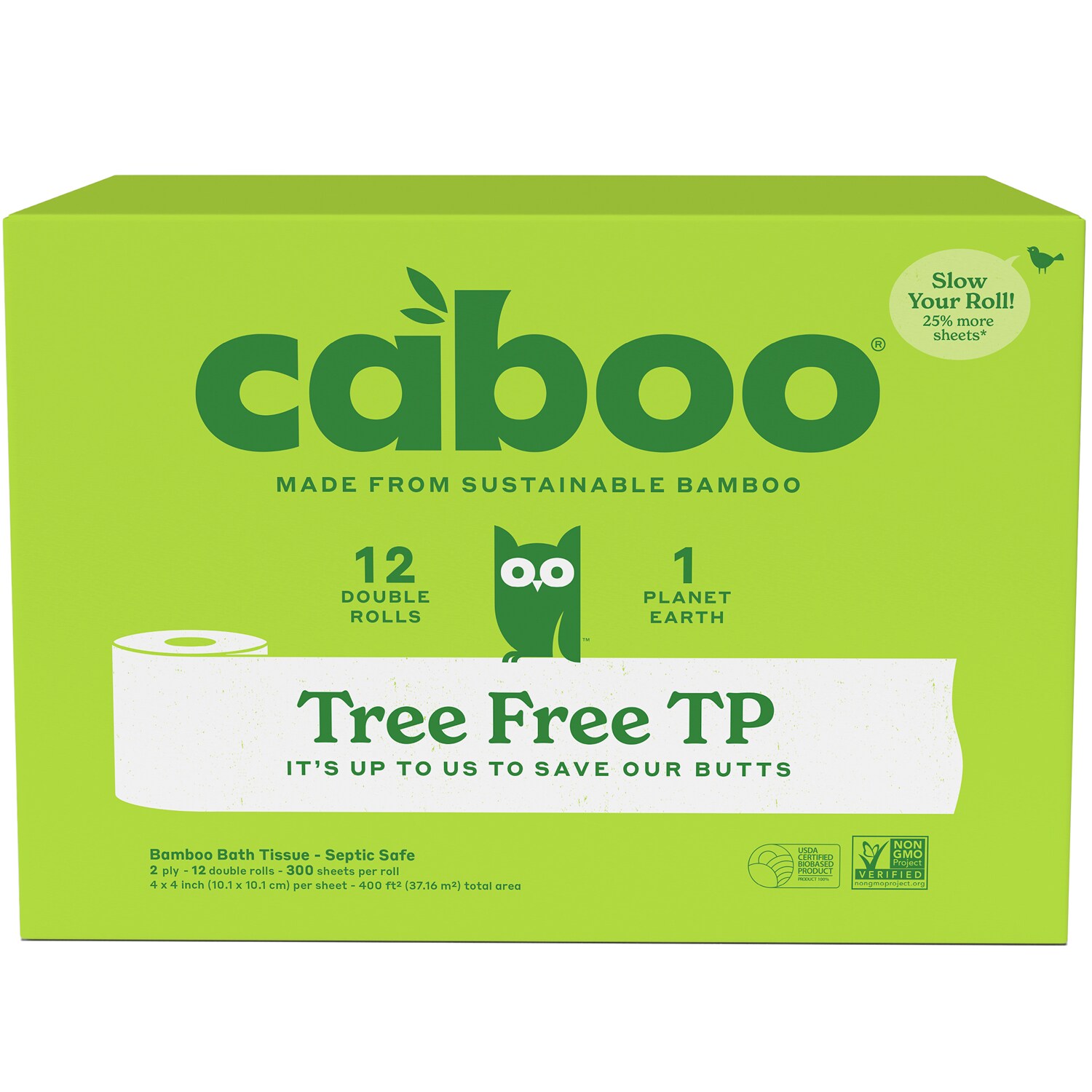 Caboo Sustainable Bamboo Tree-Free Bath Tissue